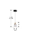 CORINA- LAMPARA 1L NEGRO-COBRE